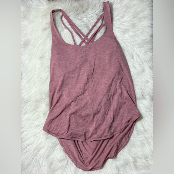 Lululemon Moment to Movement Tank Top Cherry Tint 2 in 1 Pink Red - Picture 2 of 5